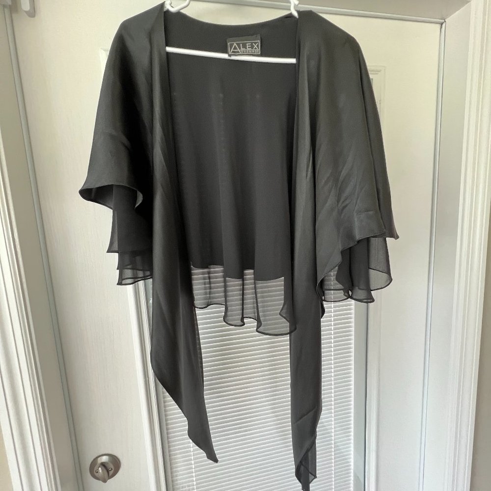Black Satin Formal Wrap